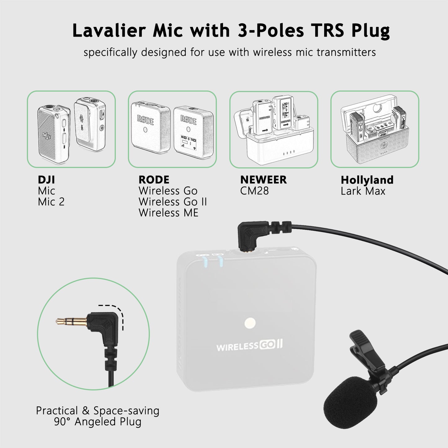 3.5mm Lavalier Microphones - 2 Packs