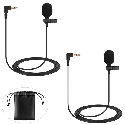 3.5mm Lavalier Microphones - 2 Packs