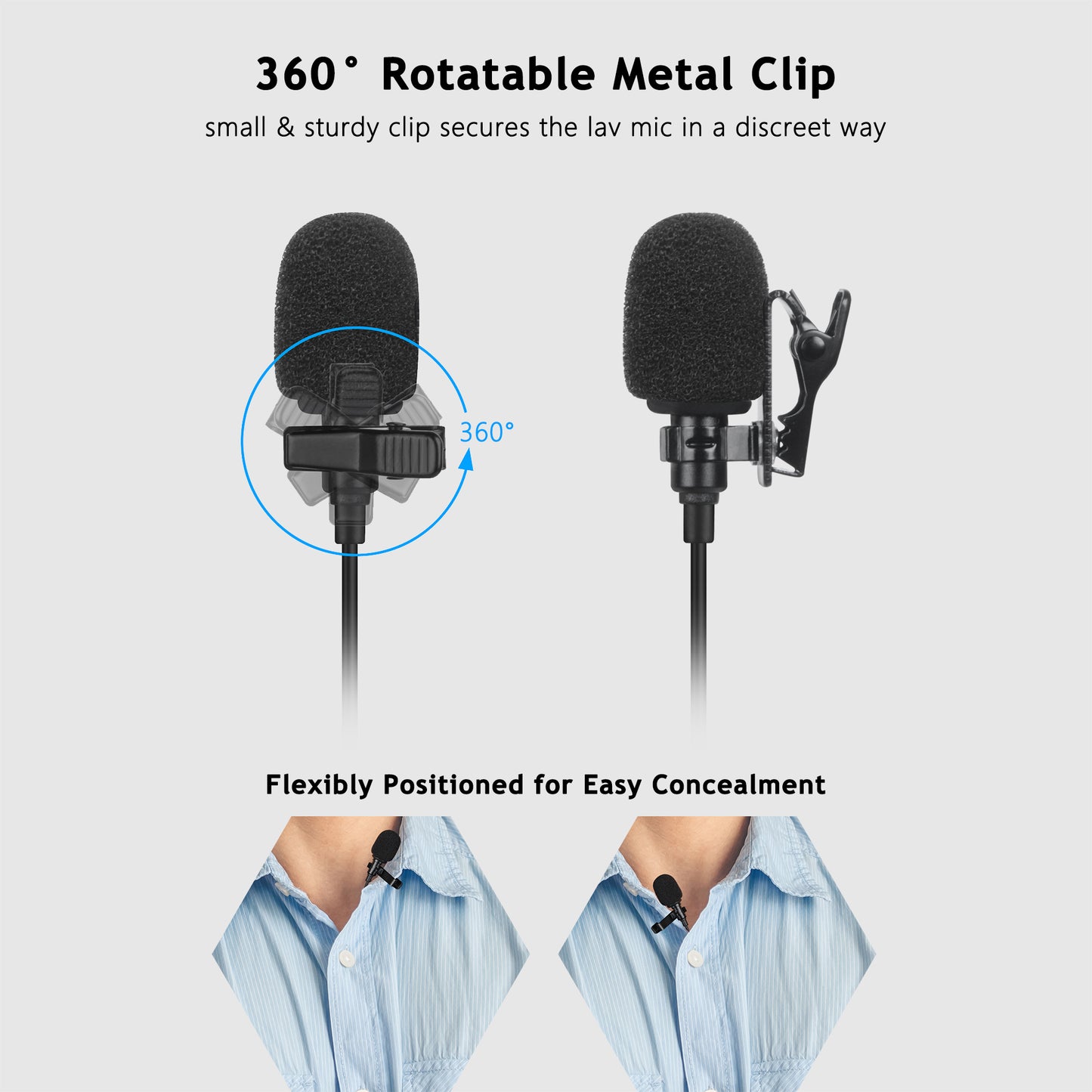 3.5mm Lavalier Microphones - 2 Packs