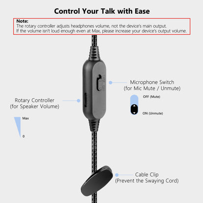 Detachable Boom Mic Cable for Headphones