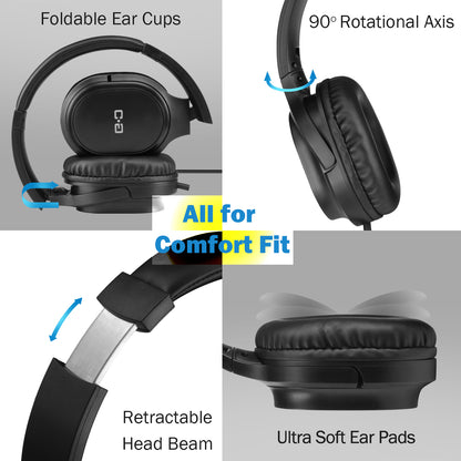 TV Headphones with Extra-Long Cord