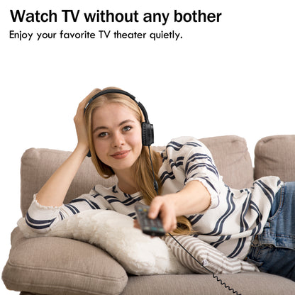 TV Headphones with Extra-Long Cord