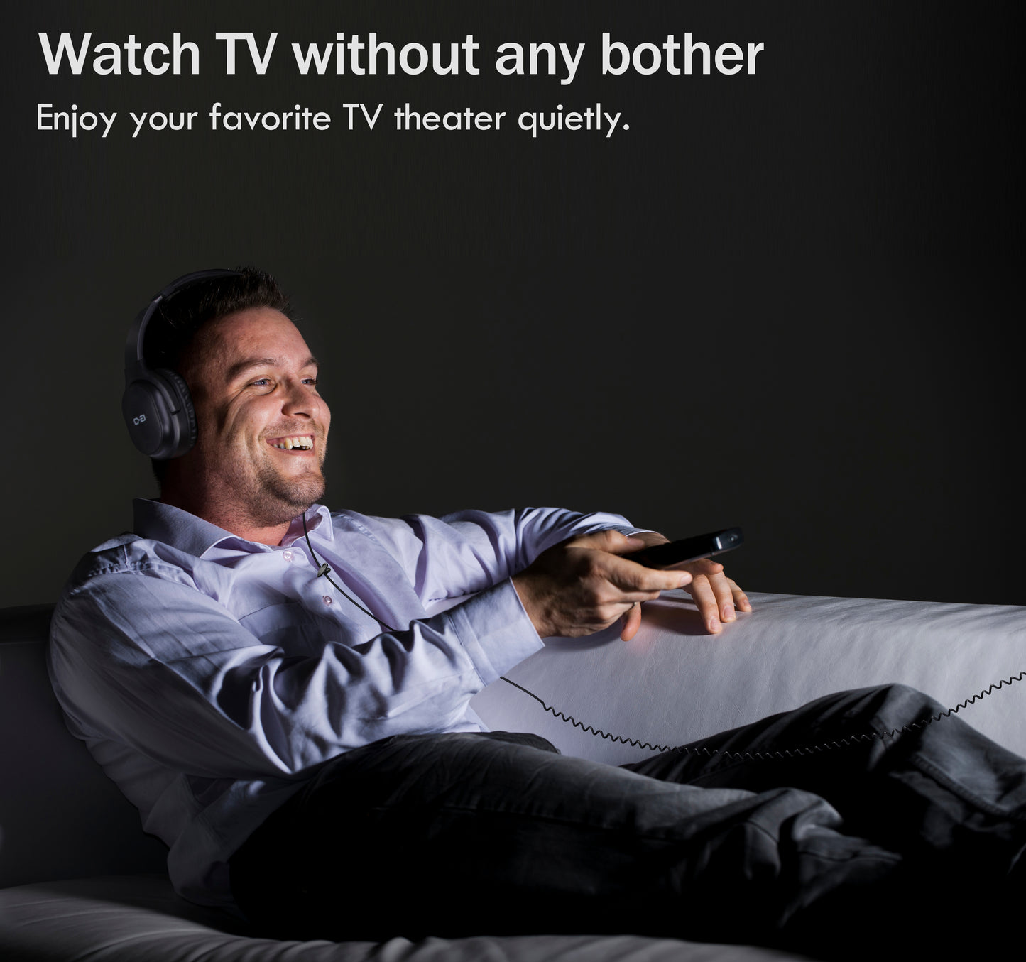 TV Headphones with Extra-Long Cord