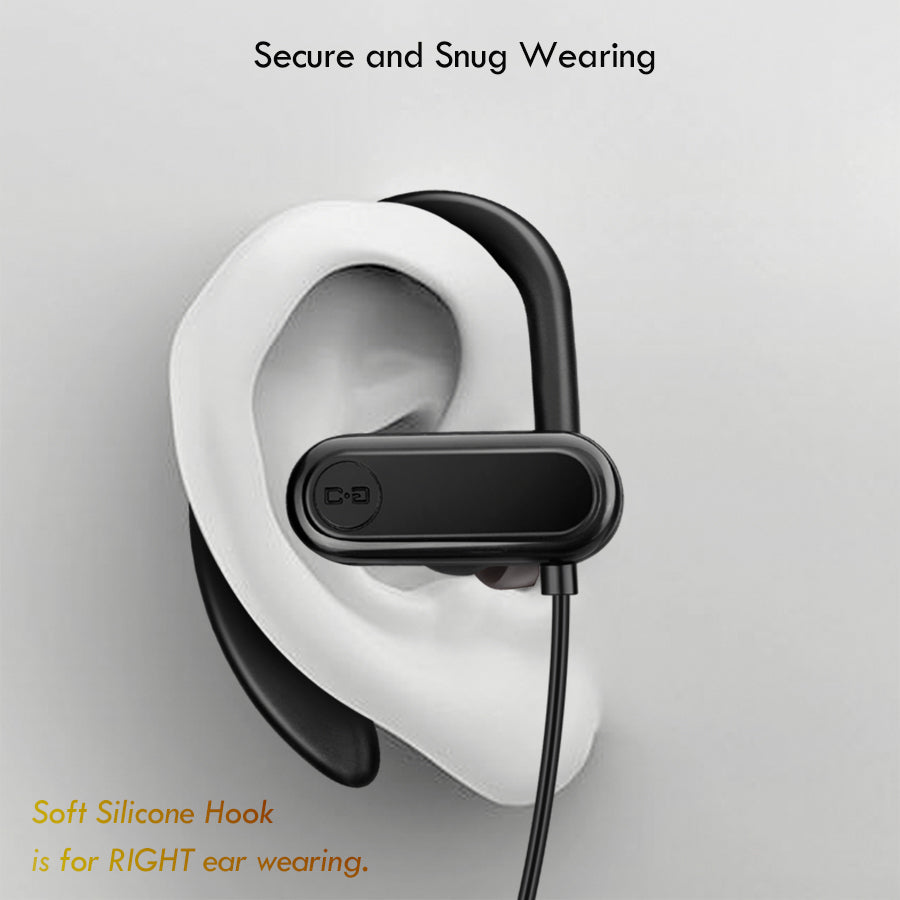Single Earbud with Earhook (for Right Ear)