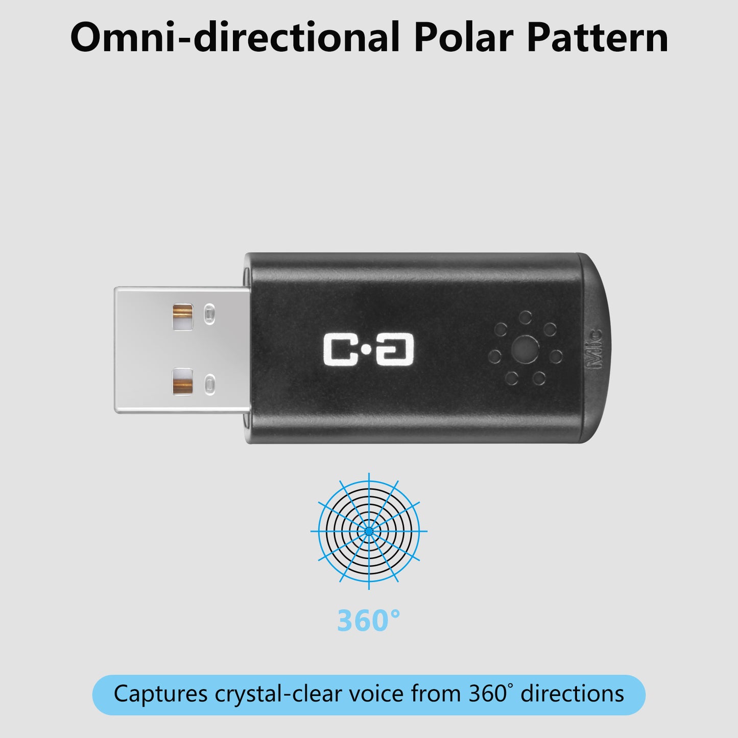 Compact USB Microphone for Computer
