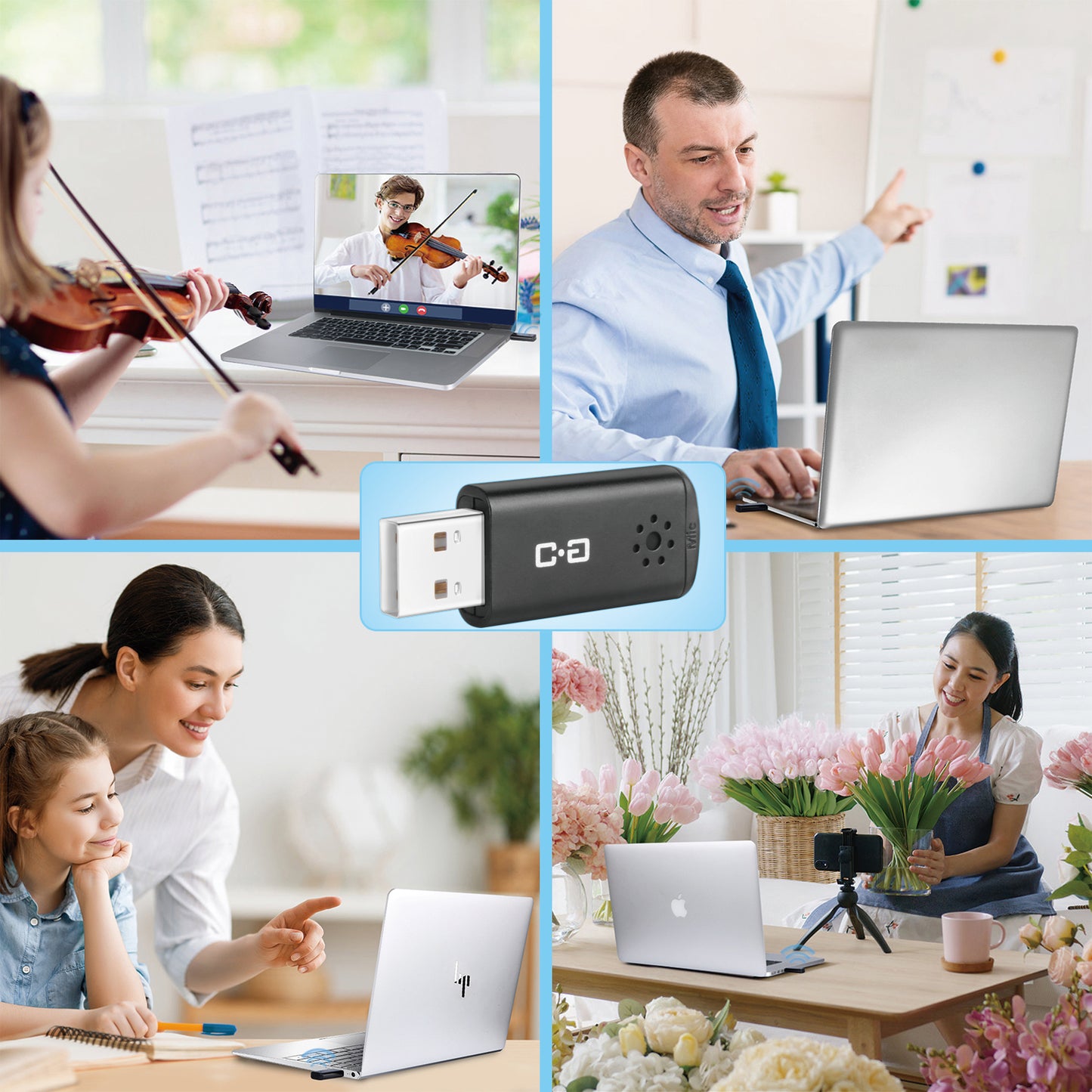 Compact USB Microphone for Computer
