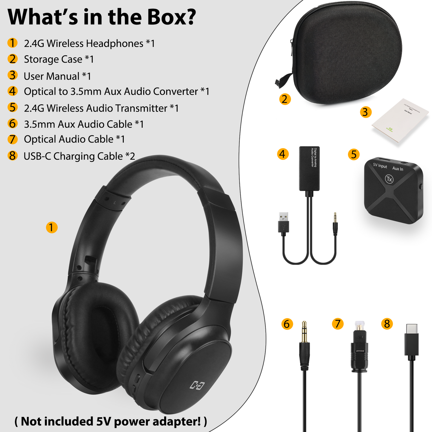 Wireless TV Headphones