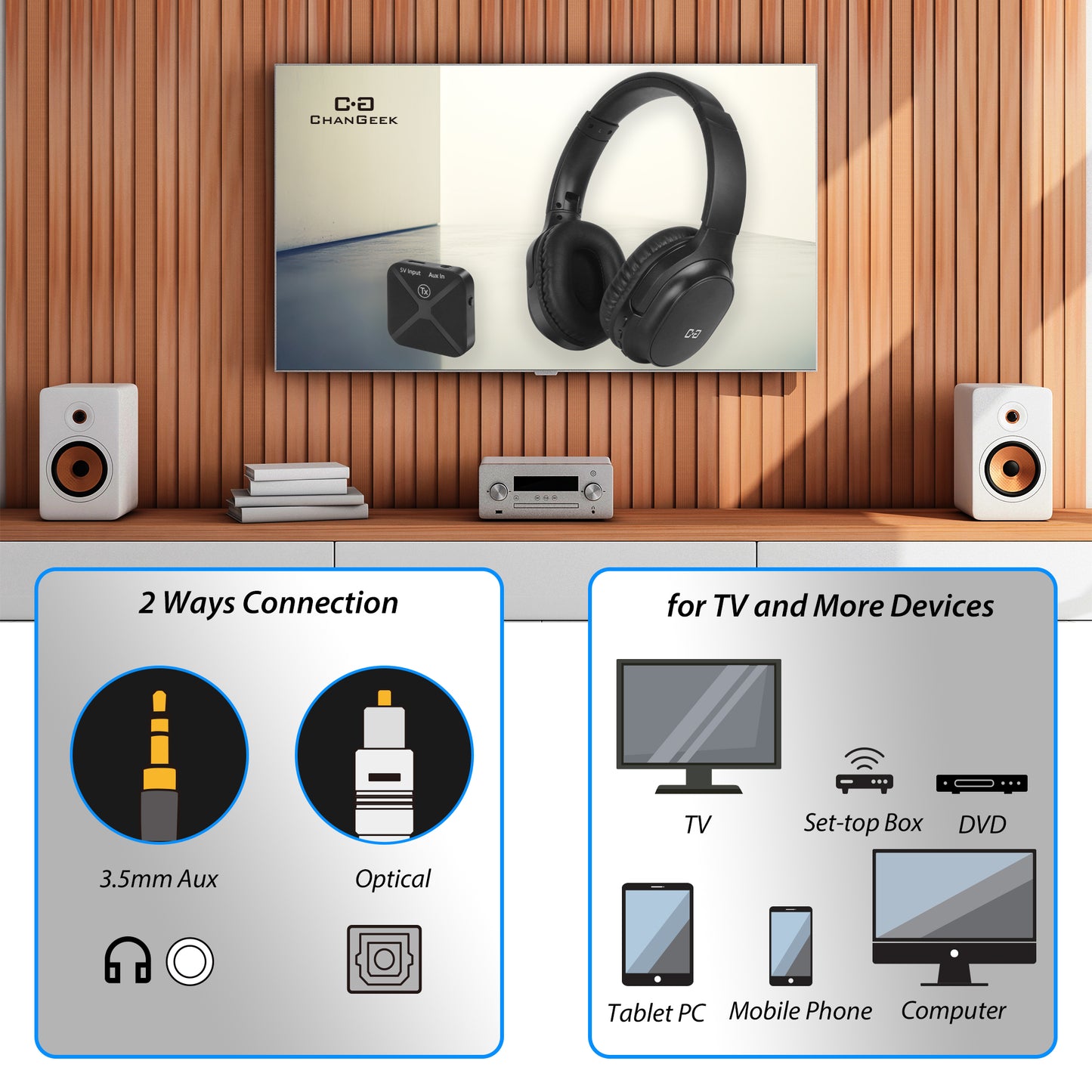 Wireless TV Headphones