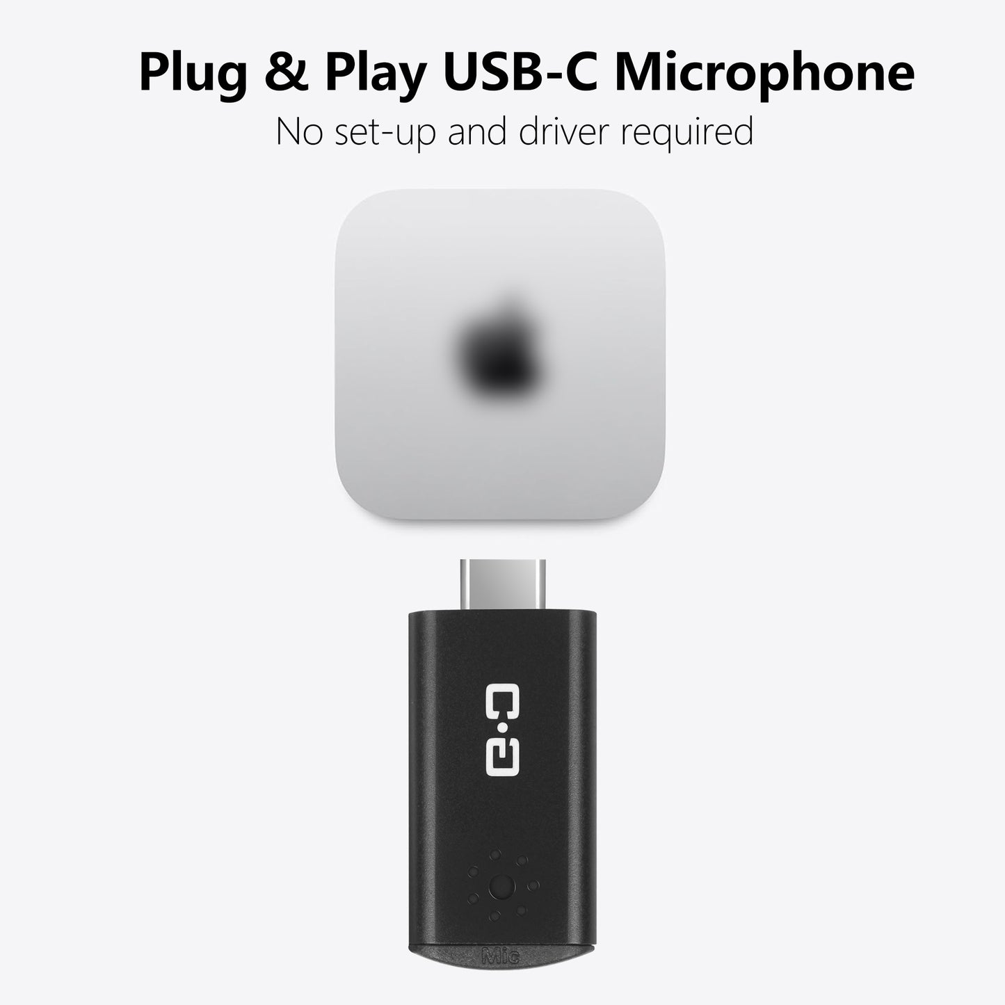 Compact USB C Microphone for Mac Mini